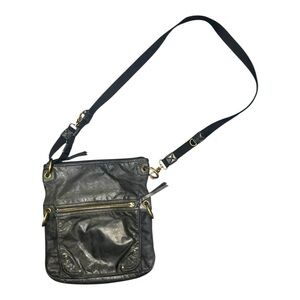 👜 The Sak Black Leather Crossbody Messenger Bag 🖤